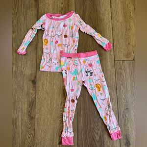 Little Sleepies Bamboo Pajamas 2 piece set Birthday Party Animals